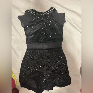 Weissman Black Sequin Mini Dress